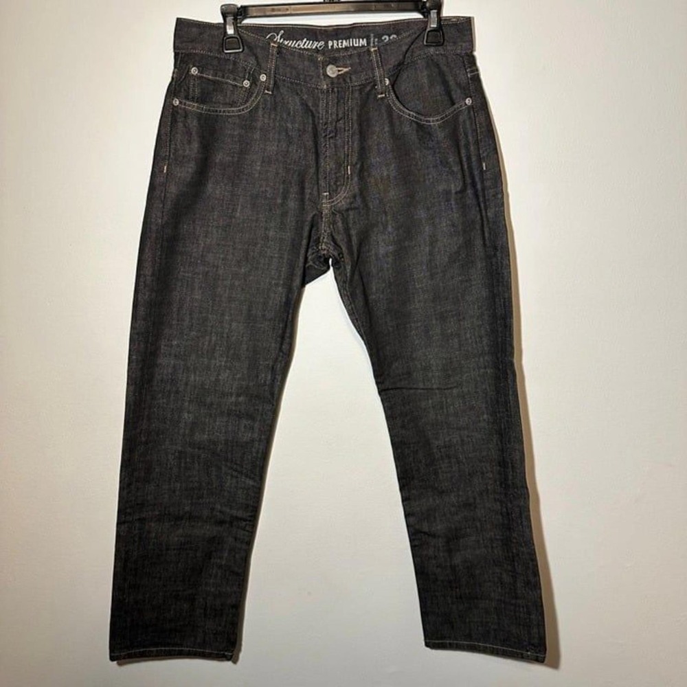 Structure Premium Jeans 100% Cotton 32x30 Straight Leg Denim 90s Men Boy